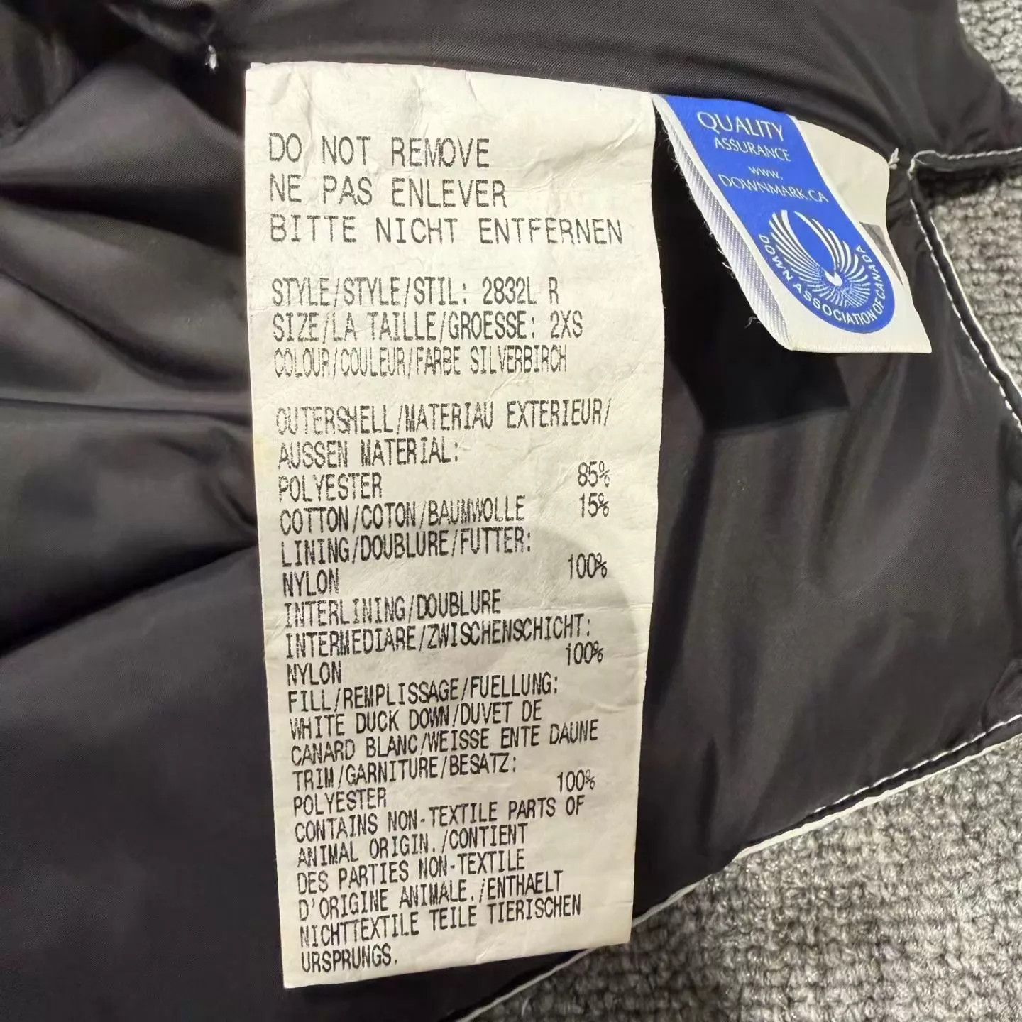 Canada Goose CANADA GOOSE Gray Down Vest 2XS Dry Cleaned New Size XXS / US 00 / IT 34 - 3 Thumbnail