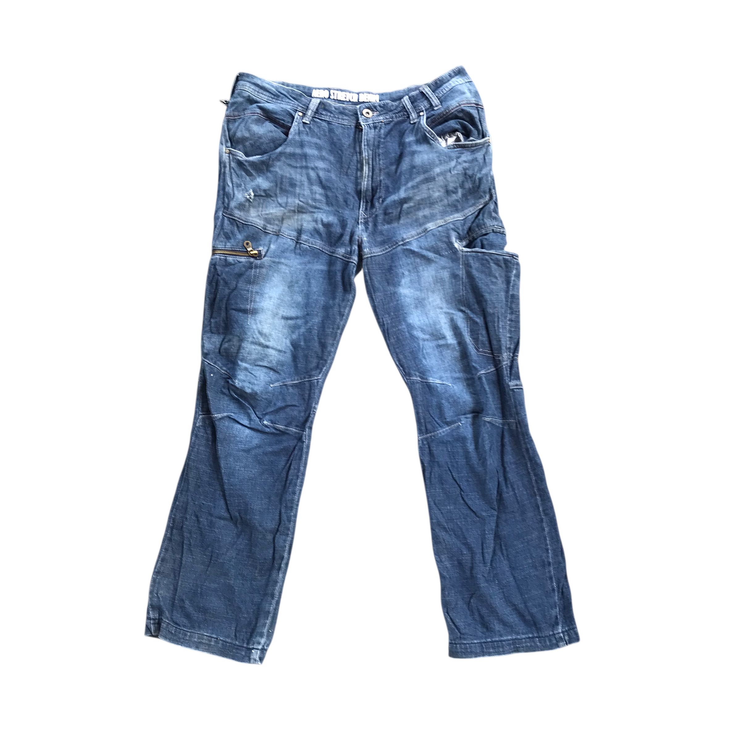 If Six Was Nine Field core Distressed denim Racing -size 34 Size US 34 / EU 50 - 1 Thumbnail