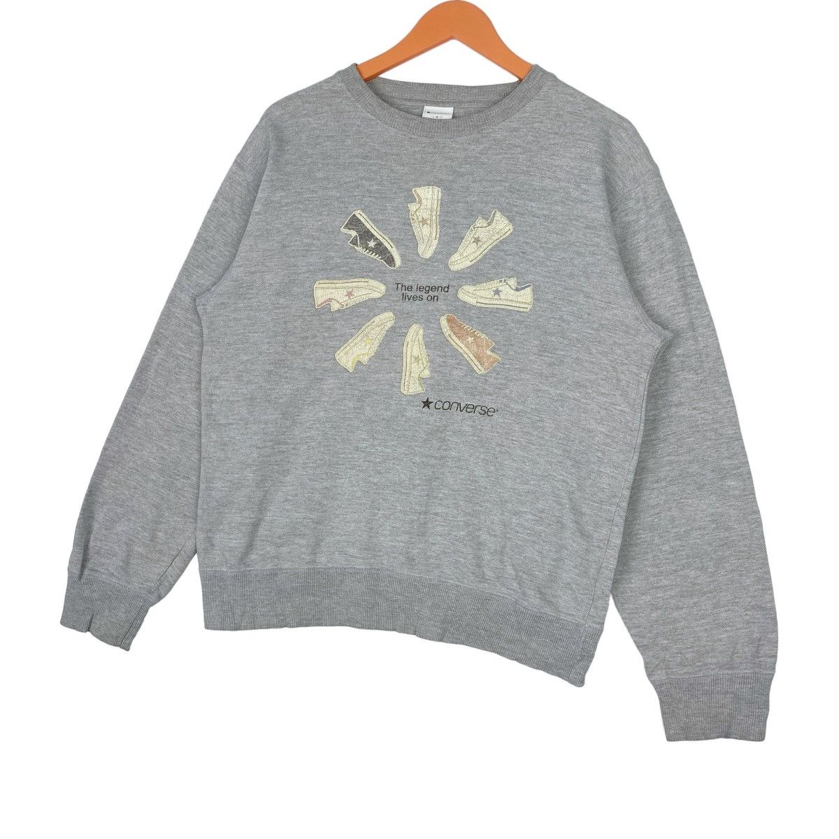Converse Converse Sweatshirt Crewneck Grey Pullover Jumper Size US S / EU 44-46 / 1 - 3 Thumbnail