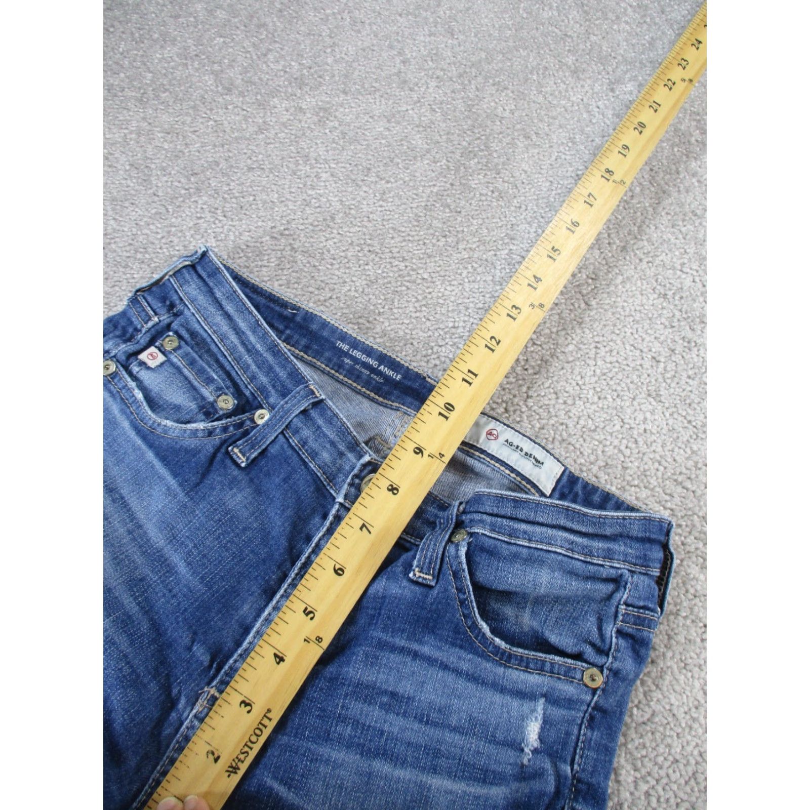 AG Jeans AG Jeans Womens 27 The Legging Ankle Medium Wash Denim Skinny Size 27" / US 4 / IT 40 - 7 Thumbnail