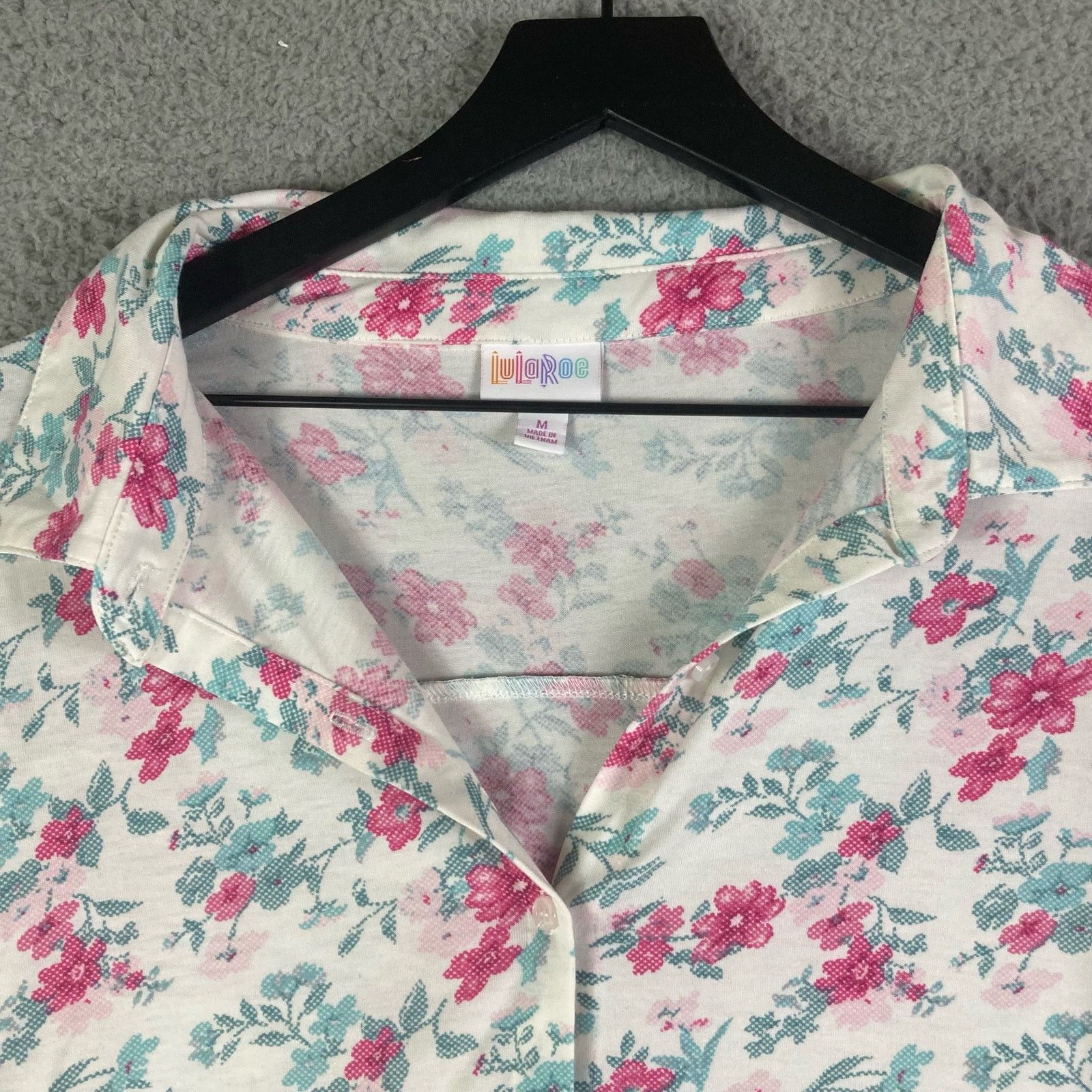 Other Lularoe Pajama Shirt Top Womens Button Medium Floral NWT New Size M / US 6-8 / IT 42-44 - 6 Thumbnail