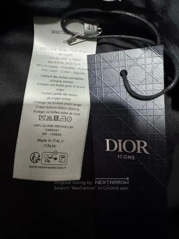 Dior Dior Men's Grey Wool Logo Embroidered Shorts . Size US 32 / EU 48 - 3 Thumbnail