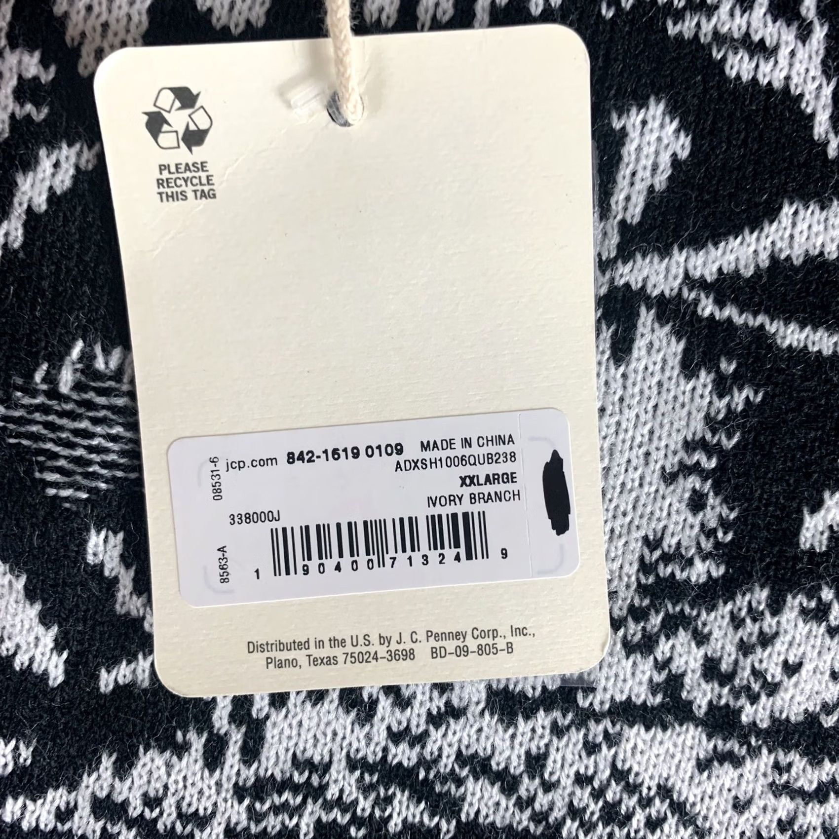 Vintage VINTAGE? a.n.a new approach SWEATER WOMENS 2XL BLACK IVORY BRANCH LONG SLEEVE NWT Size XXL / US 16-18 / IT 52-54 - 5 Thumbnail