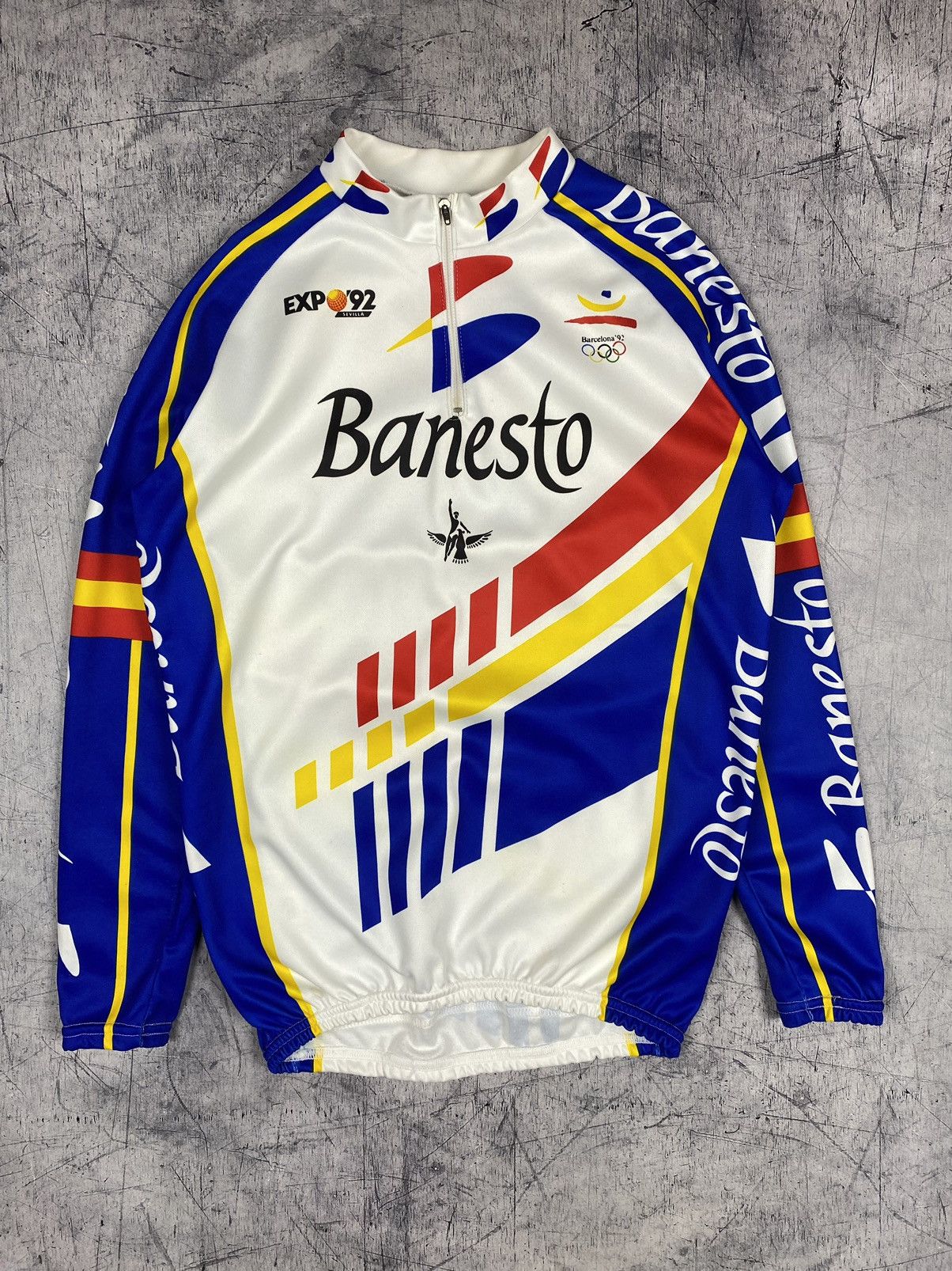 Vintage Banesto olympic barcelona 1992 cycling shirt Jersey expo92 Size US M / EU 48-50 / 2 - 2 Thumbnail