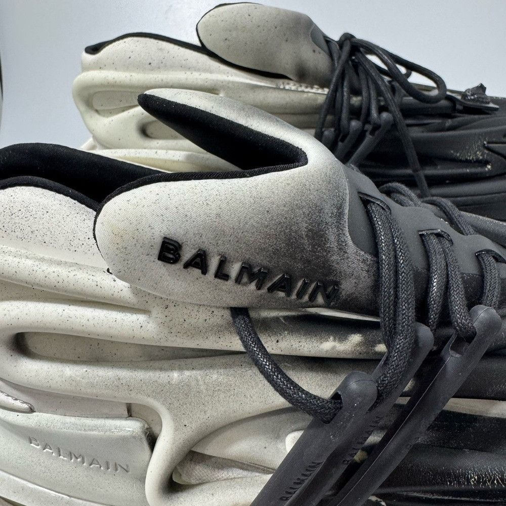 Balmain Balmain Unicorn Neoprene & RubberizedLeather Layered Sneaker Size US 7 / EU 40 - 4 Thumbnail