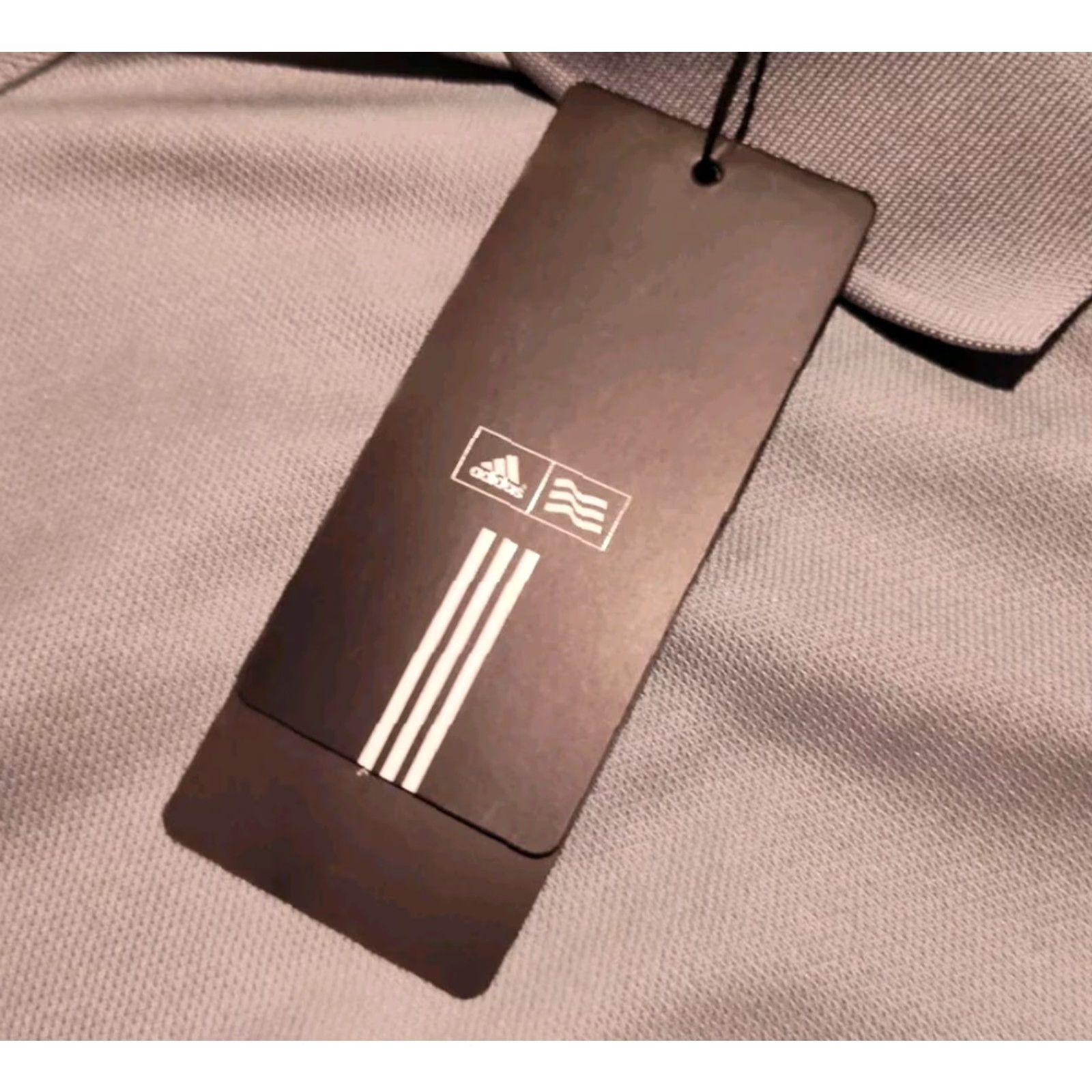 Adidas Adidas Golf Climalite Polo Men's 2XL Gray Solid Button Short Sleeve Activewear Air and Space 75th Logo Size US XXL / EU 58 / 5 - 6 Thumbnail