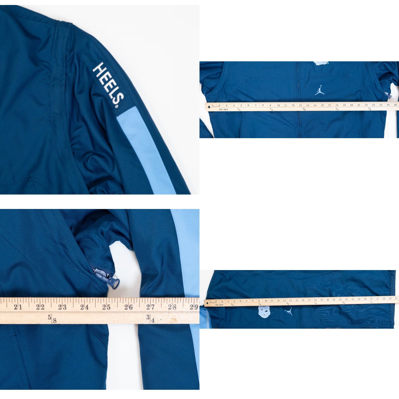 Nike VINTAGE Nike Jordan Shield UNC Carolina Tar Heels 23 2 in 1 Jacket Blue, Windbreaker, Soft Shell, Full Zip, Embroidered Logo, Size L, Men Size US L / EU 52-54 / 3 - 8 Thumbnail