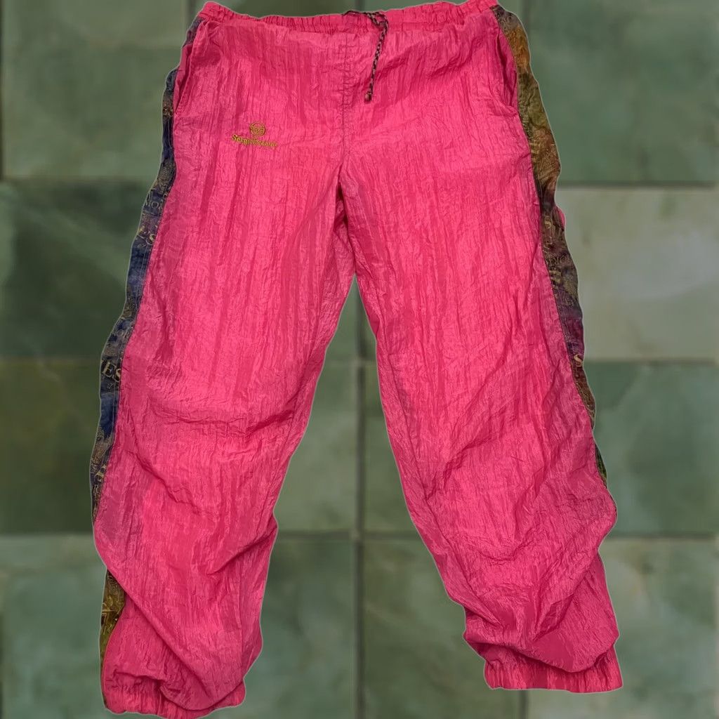 Sergio Tacchini VINTAGE Sergio Tacchini Track Pants Large Pink Retro 90s Shell Sports Festival Size US 33 - 1 Thumbnail