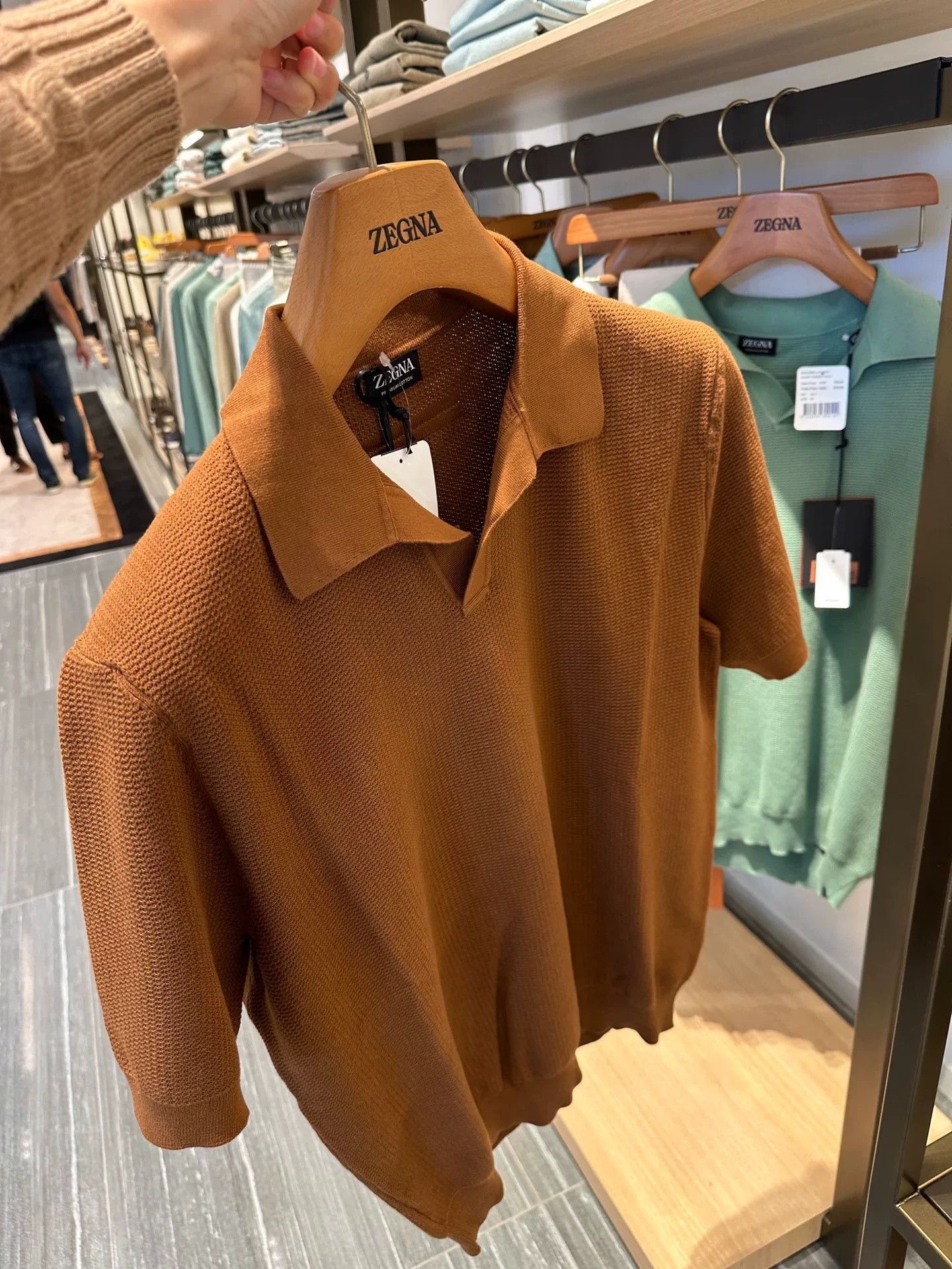 Ermenegildo Zegna Zegna Men's Brown Polo Shirt Size US XL / EU 56 / 4 - 8 Thumbnail