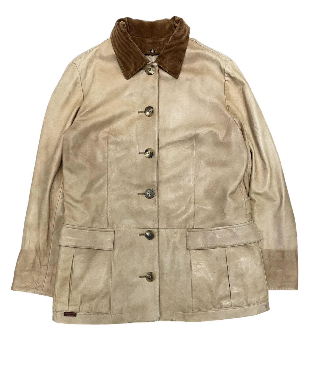 Japanese Brand × Mademoiselle Non Non 1990s Sheepskin Leather Jacket Size M / US 6-8 / IT 42-44 - 1 Thumbnail