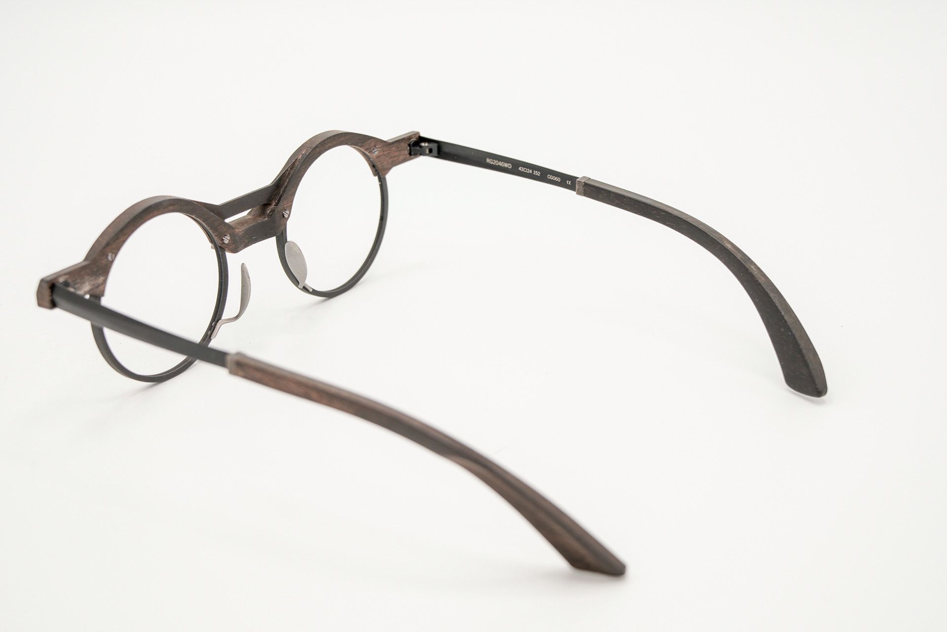 Rigards RIGARDS RG2046WD Blackwood Titanium Round Eyewear – Unworn Size ONE SIZE - 6 Thumbnail