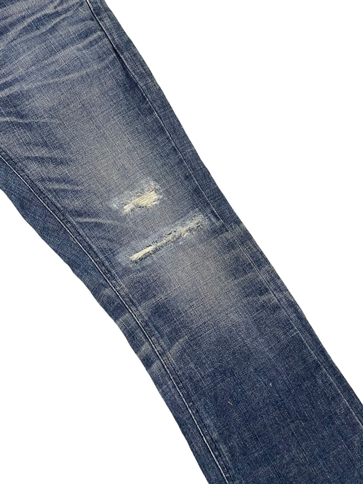 Japanese Brand Flare Jeans Lee Japan Distress Low Rise Stretch 7🟦3 Size US 31 - 7 Thumbnail