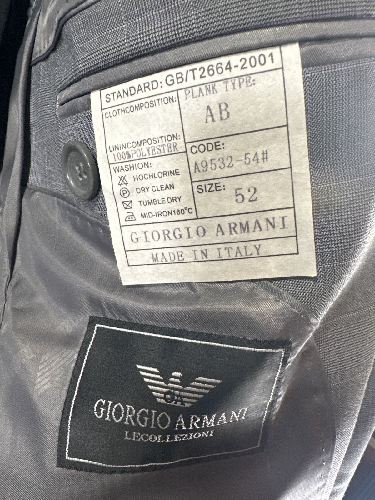 Giorgio Armani Giorgio Armani Le Collezioni Grey Plaid Wool Blazer Size 42R - 6 Thumbnail
