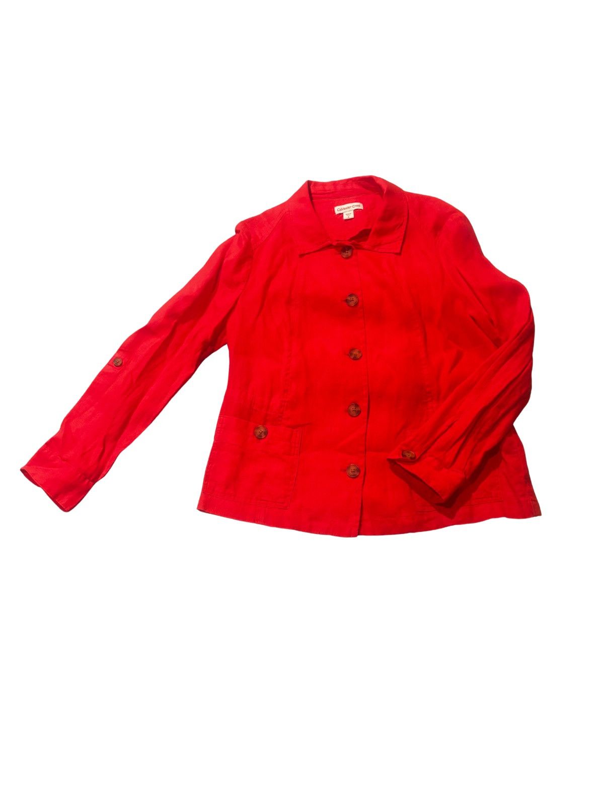 Coldwater Creek Women’s red linen jacket.wj0313 Size M / US 6-8 / IT 42-44 - 1 Thumbnail