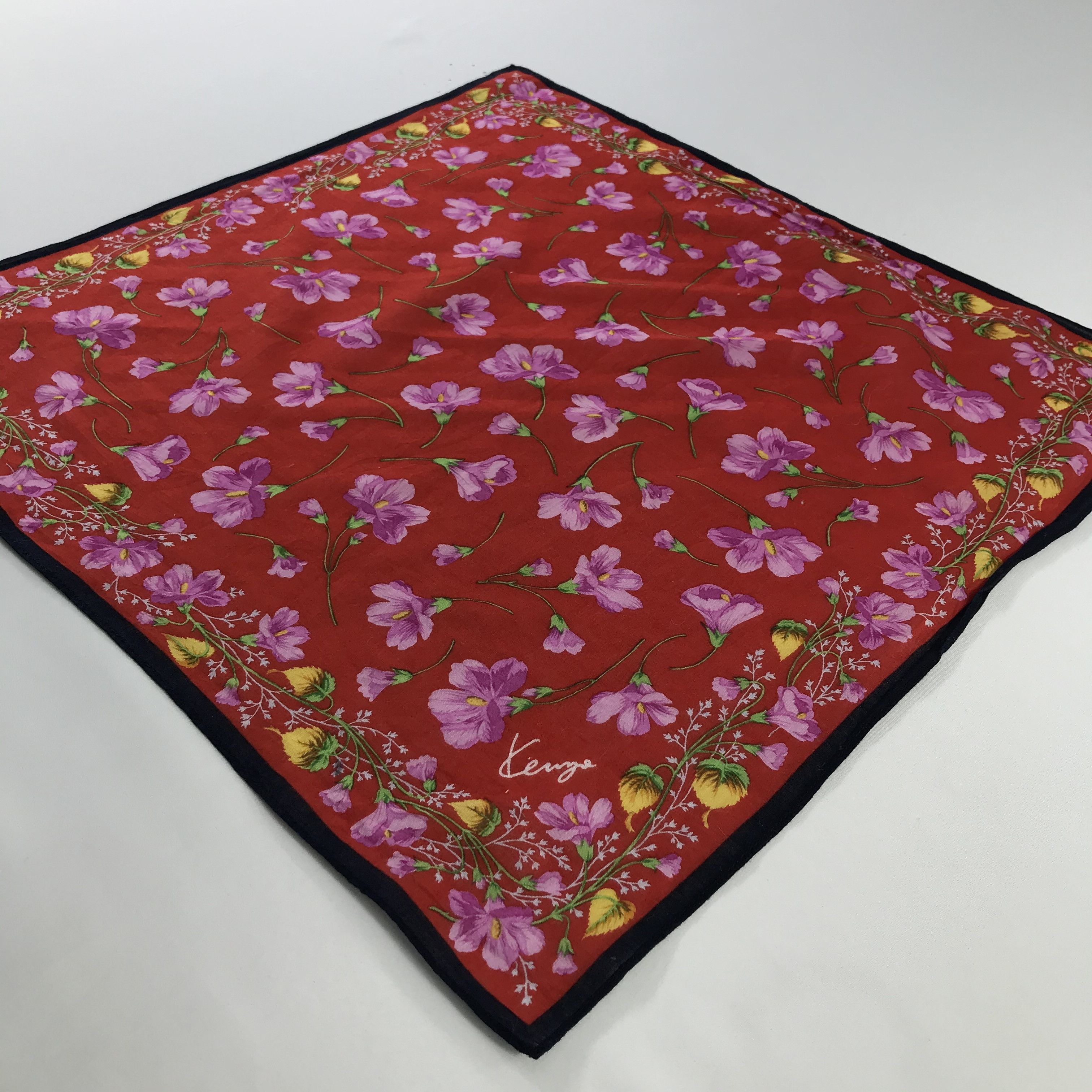 Kenzo × Vintage Kenzo Bandana / Handkerchief / Neckerchief - S647 Size ONE SIZE - 2 Thumbnail