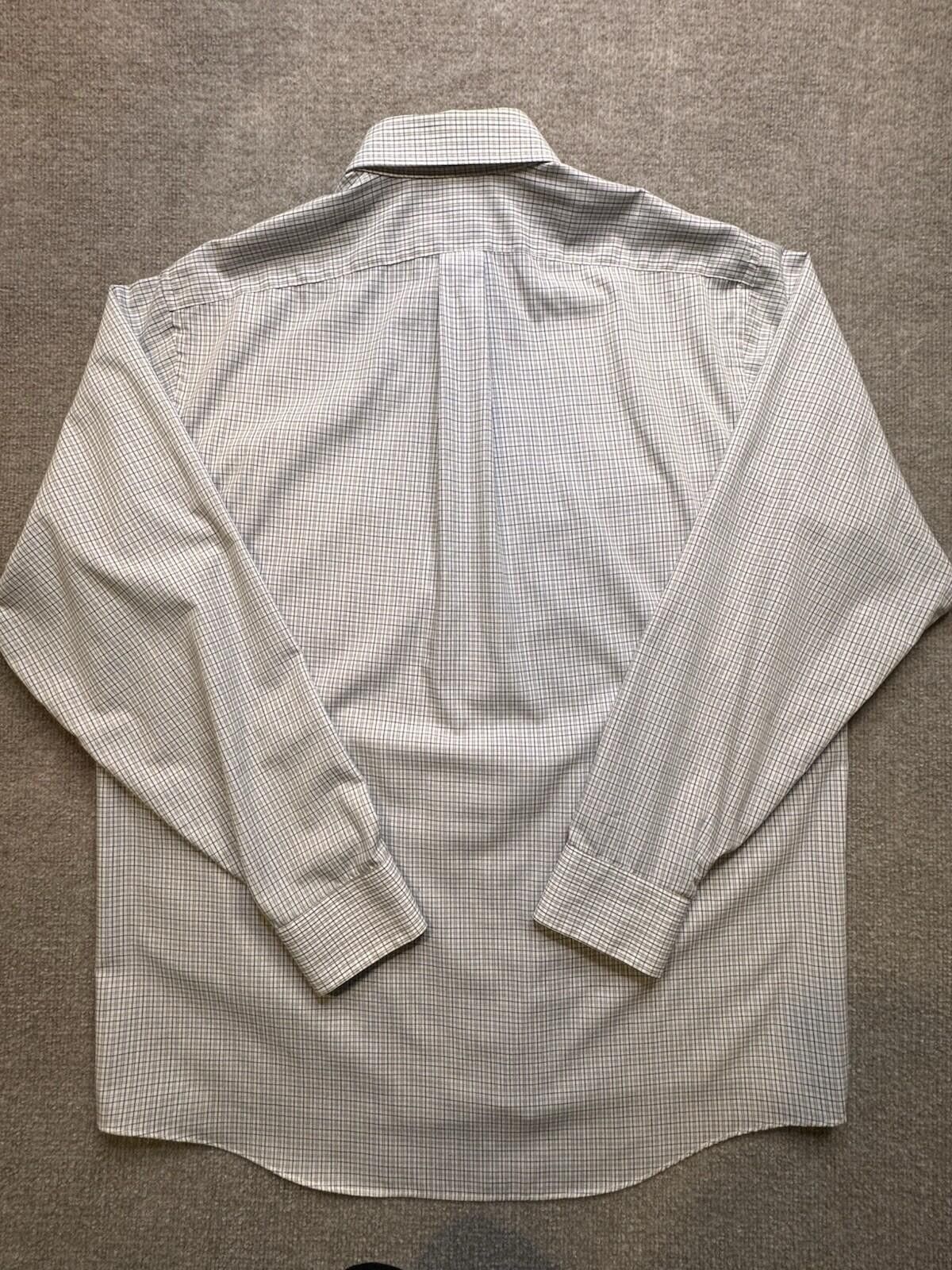 Van Heusen Van Heusen Men's 17.5, 36/37 Tan Plaid Button Down [734] Size 44R - 3 Thumbnail