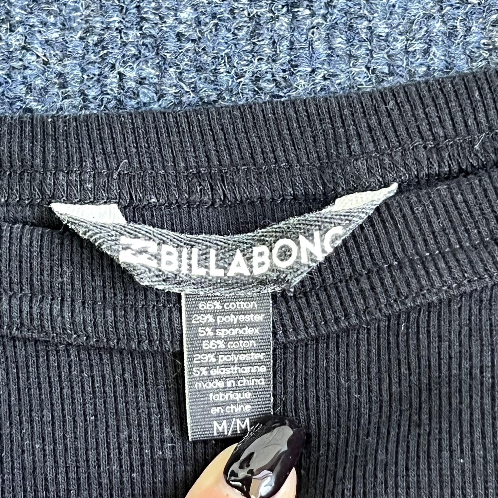 Billabong Billabong Dress Womens Medium Black Ribbed Knit High Neck Tank Bodycon Midi Size M / US 6-8 / IT 42-44 - 4 Thumbnail