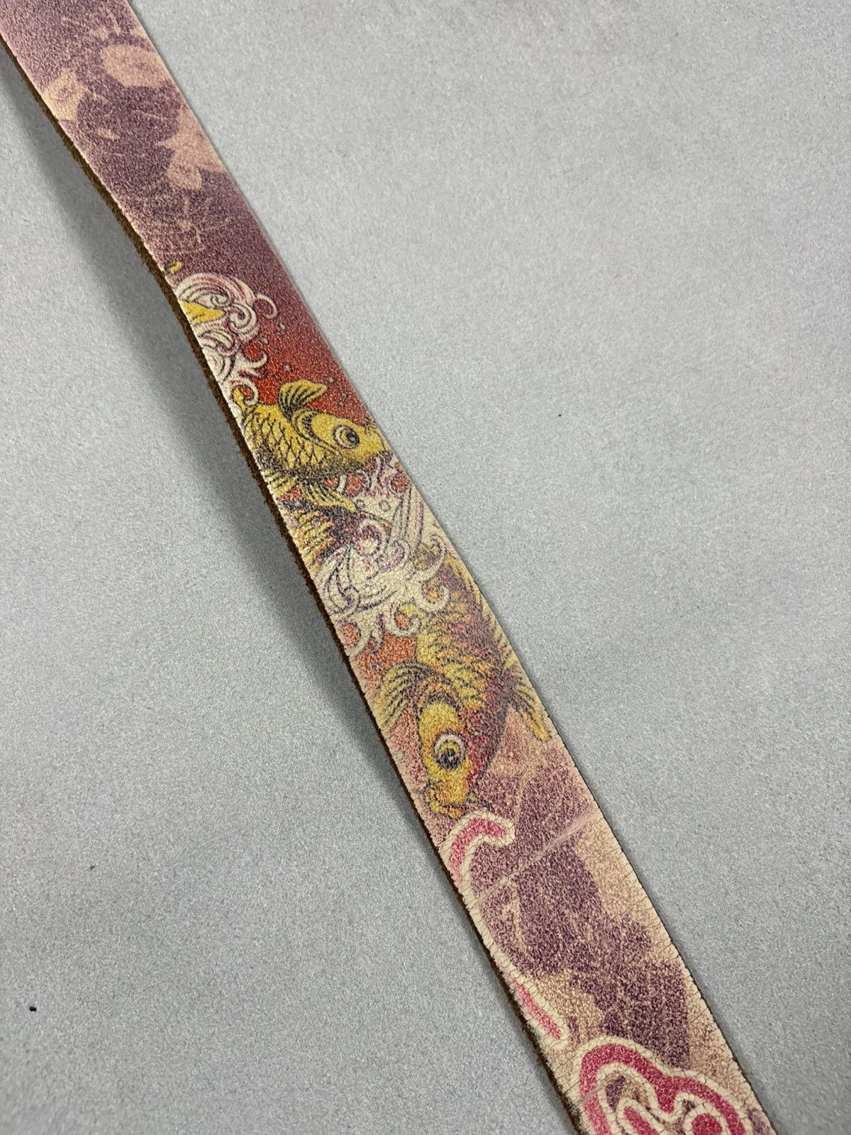 Ed Hardy Ed Hardy Leather Belt Koi Fish Japanese Vintage Y2K Tattoo Size ONE SIZE - 6 Thumbnail