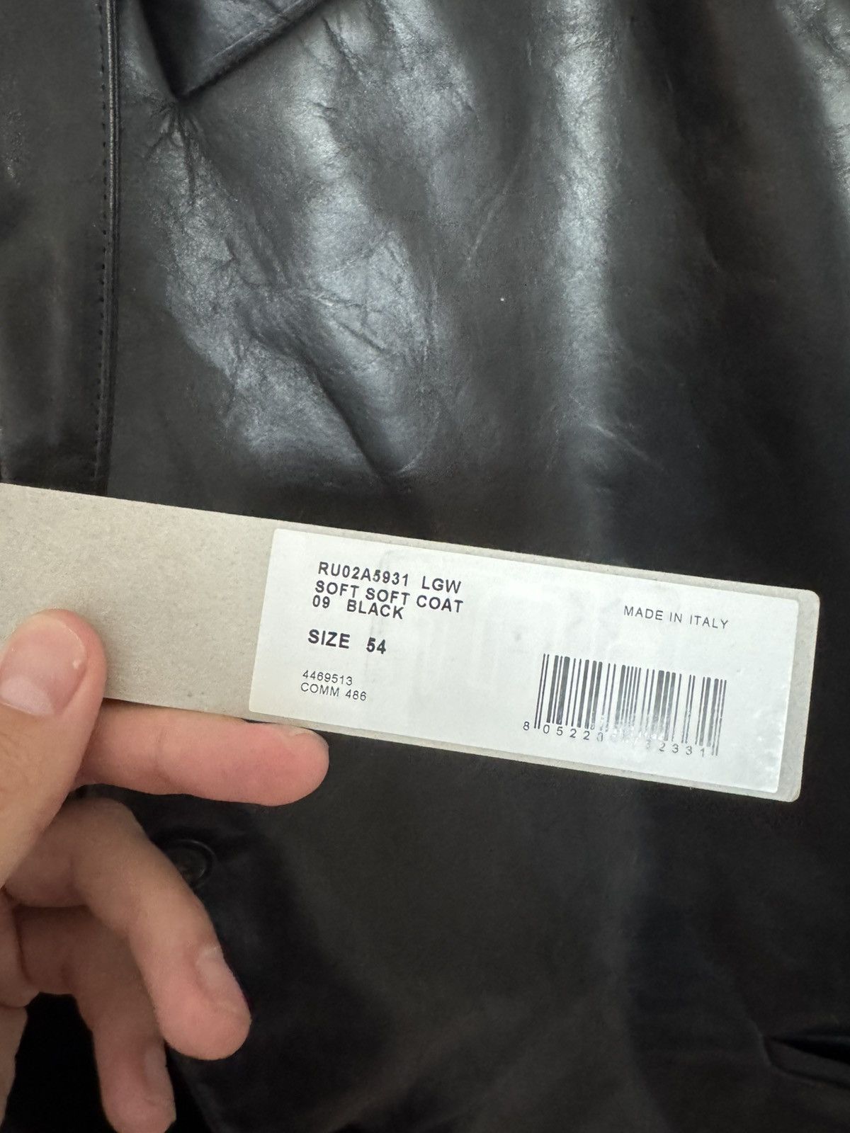 Rick Owens BNWT Leather Coat Size US L / EU 52-54 / 3 - 2 Thumbnail