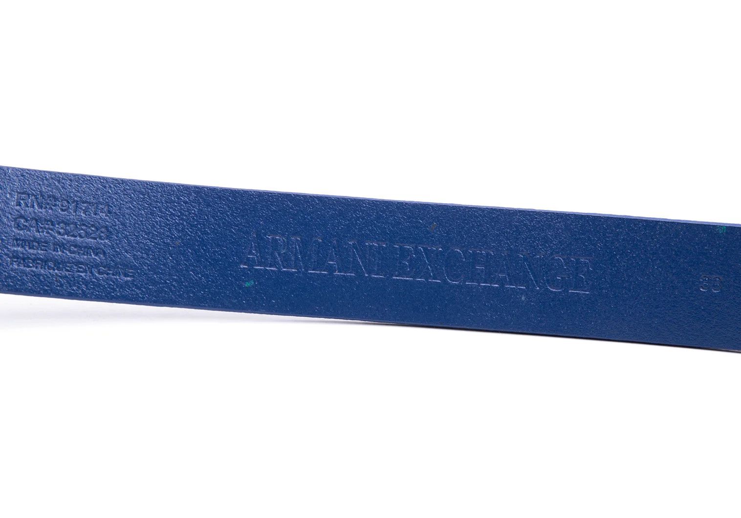 Armani Square Buckle Color Belt in Blue, Size 38 Size ONE SIZE - 9 Thumbnail