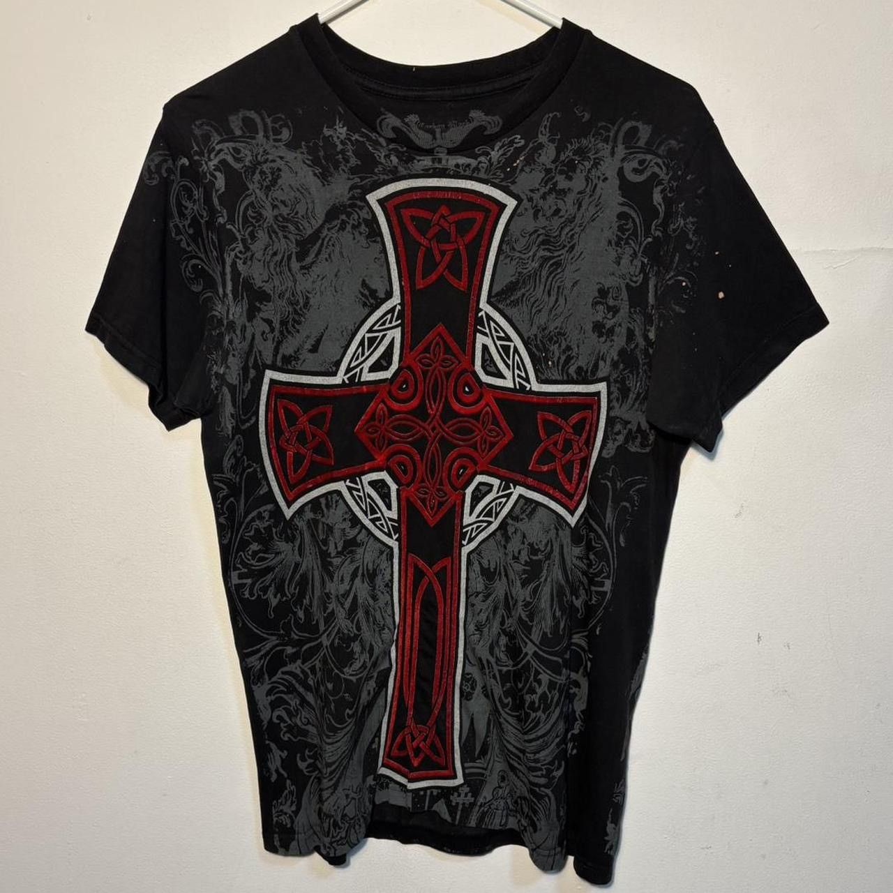 トップス 00s fade black cross print L/S tee Y2K 00s fade black cross print L/S tee Y2K - メルカリ