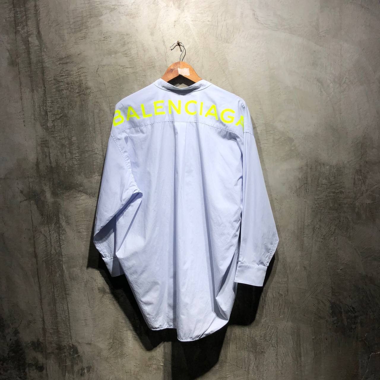 Balenciaga Back logo Poplin polo long sleeves