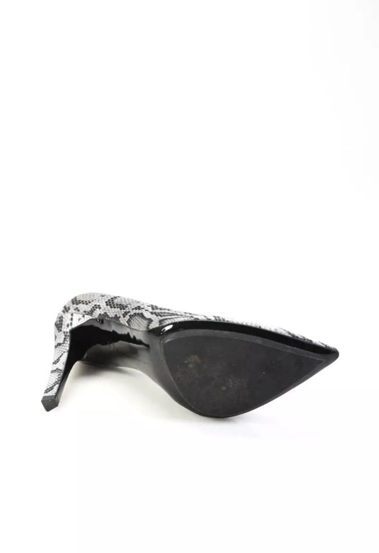 Stella McCartney Stella McCartney gray snake print canvas stiletto heels. S Size US 7.5 / IT 37.5 - 4 Thumbnail