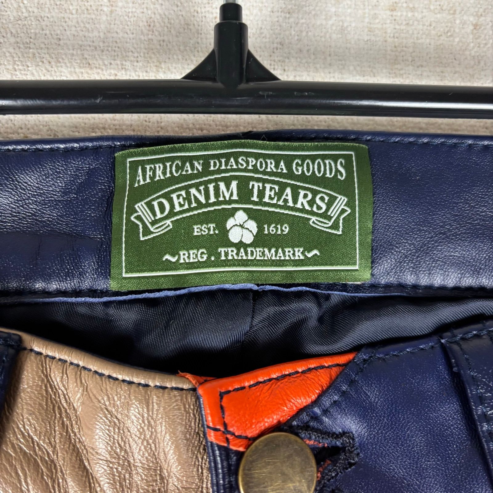 DENIM TEARS Denim Tears Lamb Leather Jacquard Patchwork Pant NWT Small Size US 28 / EU 44 - 6 Thumbnail