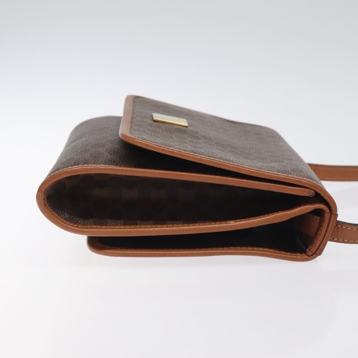 Celine CELINE Macadam Canvas Shoulder Bag Pvc Leather Brown Gold Size ONE SIZE - 4 Thumbnail