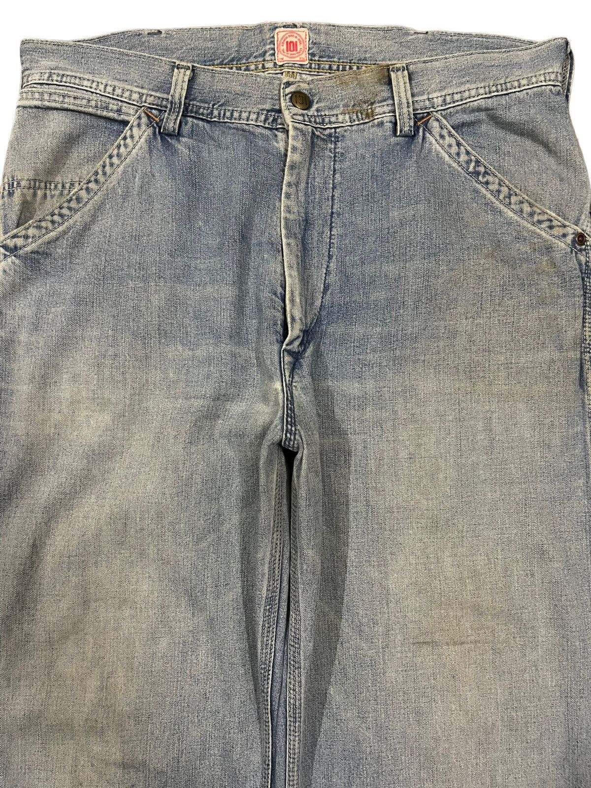 Edwin Vintage 90s Edwin 101 Union Made Carpenter Baggy Jeans Size US 34 / EU 50 - 3 Thumbnail