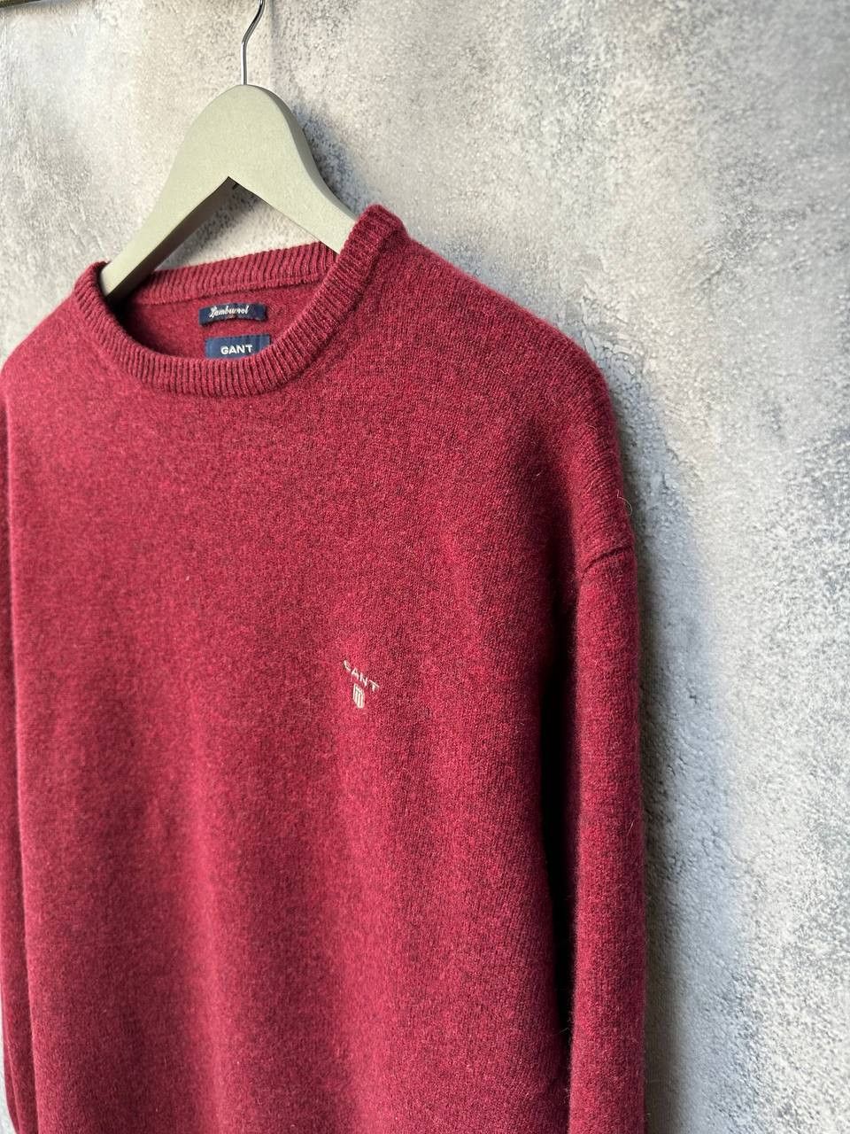 Gant GANT Lambswool Sweater Vintage Crew Neck Burgundy Size US XL / EU 56 / 4 - 6 Thumbnail