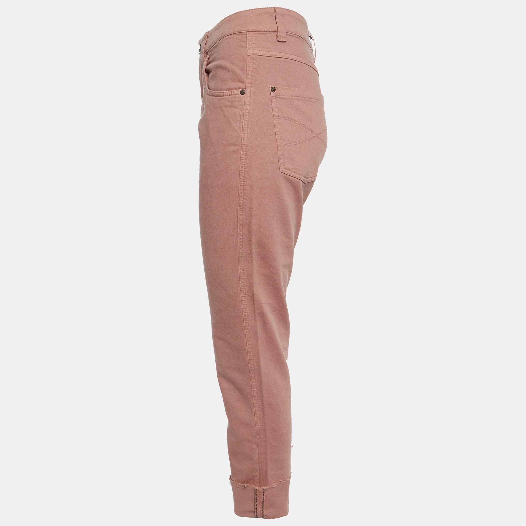 Brunello Cucinelli o1y0725 Denim Pant in Antique Rose Size 26" / US 2 / IT 38 - 2 Thumbnail