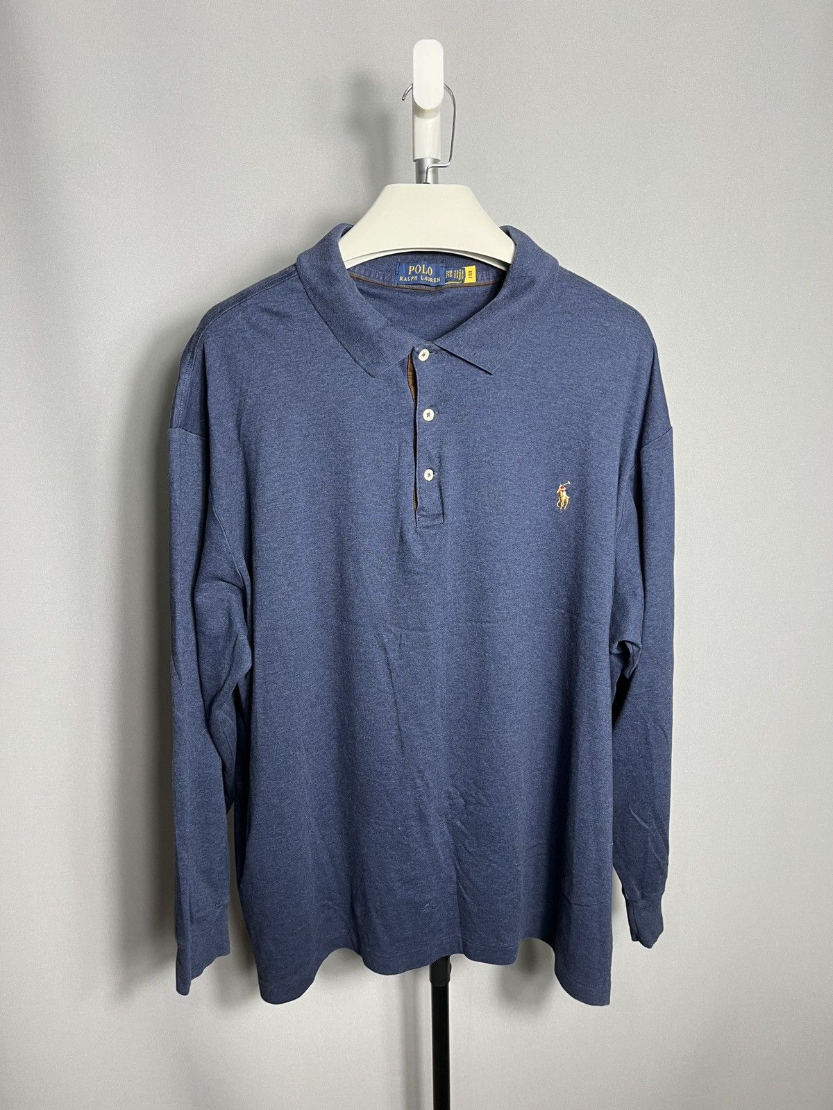 Polo Ralph Lauren × RRL Ralph Lauren Polo Ralph Lauren Shirt Mens Classic Fit Blue Long Sleeve Size US XXL / EU 58 / 5 - 1 Thumbnail