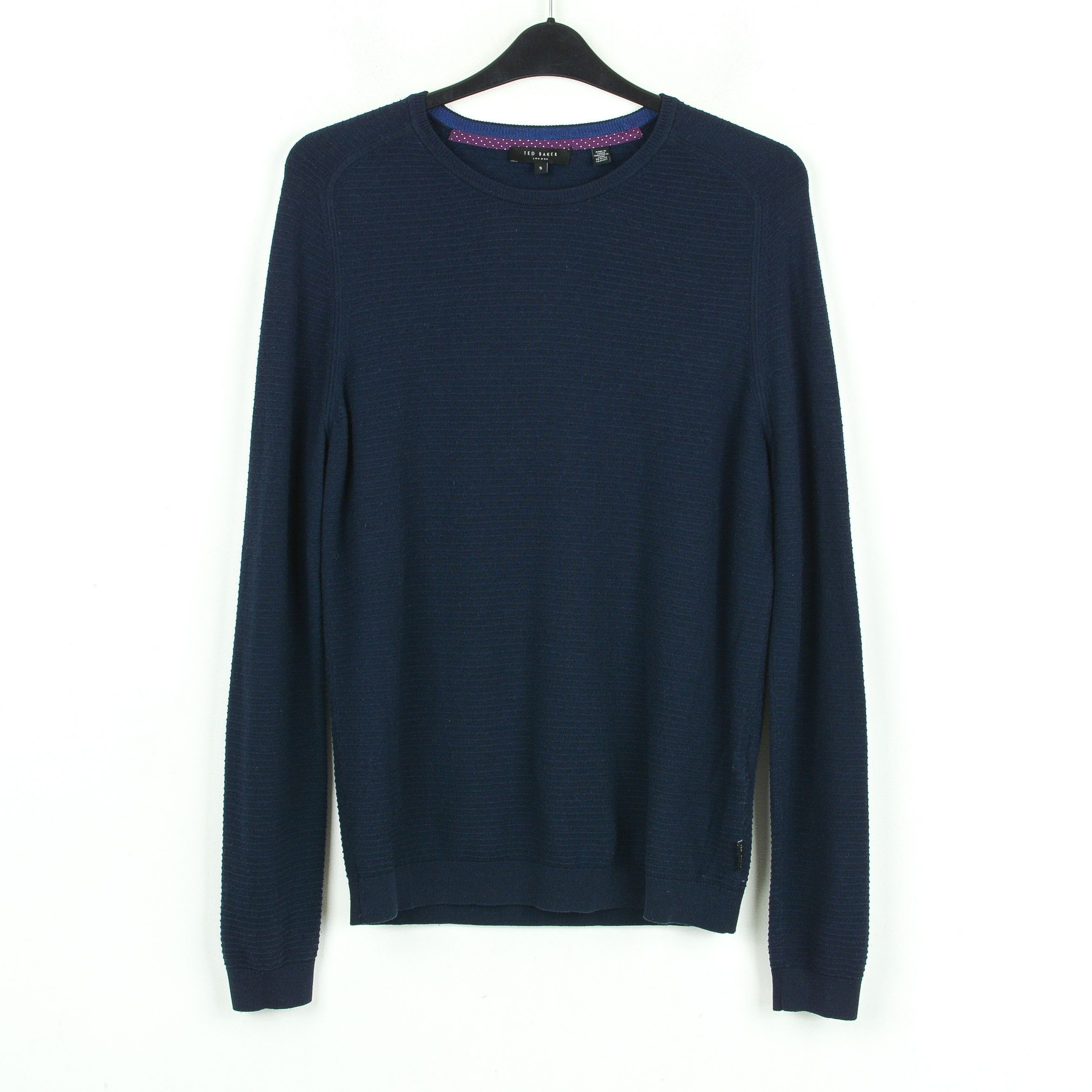 Ted Baker London Wool Pullover Sweater Knit Striped Jumper Crew Neck Size US S / EU 44-46 / 1 - 1 Thumbnail