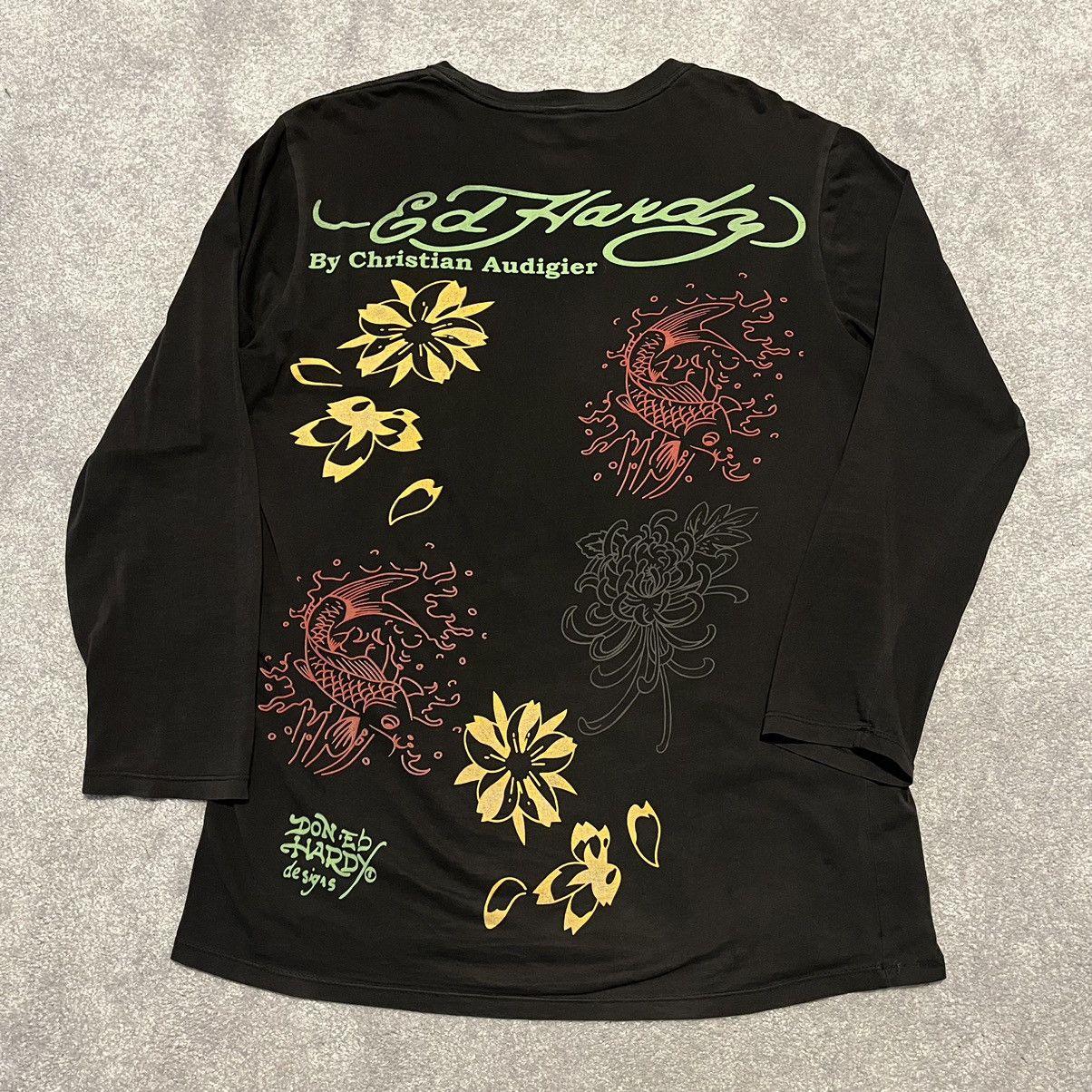 Ed Hardy Vintage Y2K Ed Hardy Christian Audigier Wild Love Longsleeve Size US L / EU 52-54 / 3 - 2 Thumbnail
