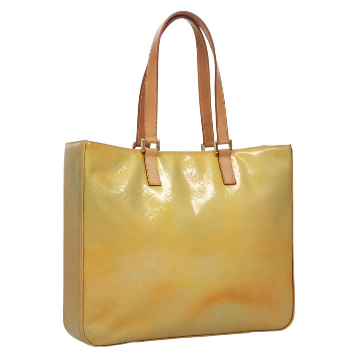Louis Vuitton LOUIS VUITTON Monogram Vernis Columbus Tote Bag Gris M91028 Size ONE SIZE - 1 Thumbnail