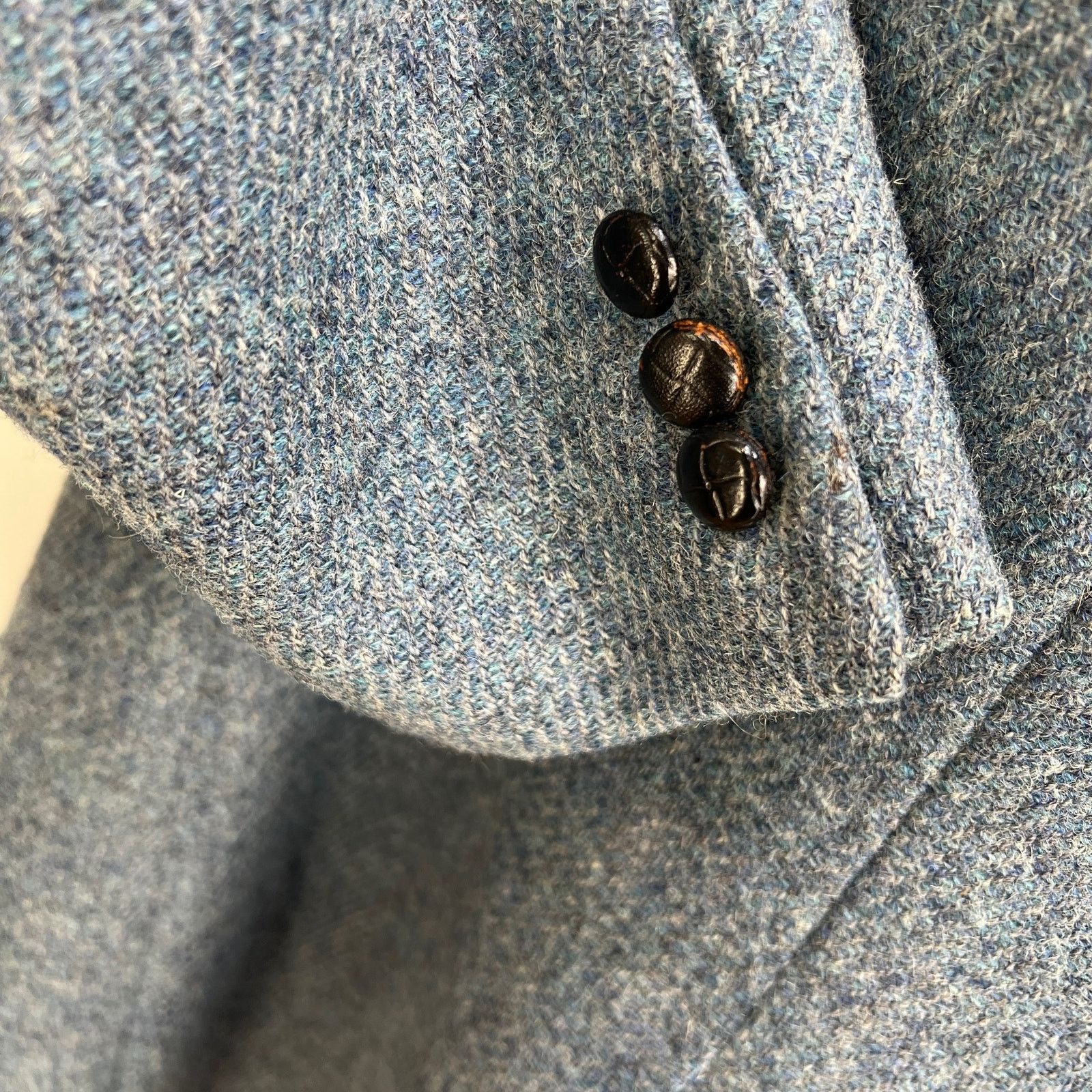 Harris Tweed × Vintage Harris Tweed Blue Wool Blazer Single Breasted 2 Button Size 42R - 13 Thumbnail