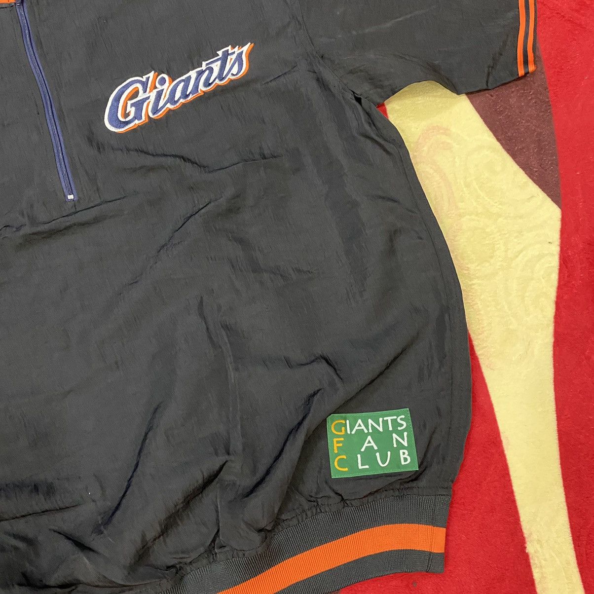 Giant × Vintage Vintage Giants Fan Club Half Zipper Jersey Size US XL / EU 56 / 4 - 6 Thumbnail