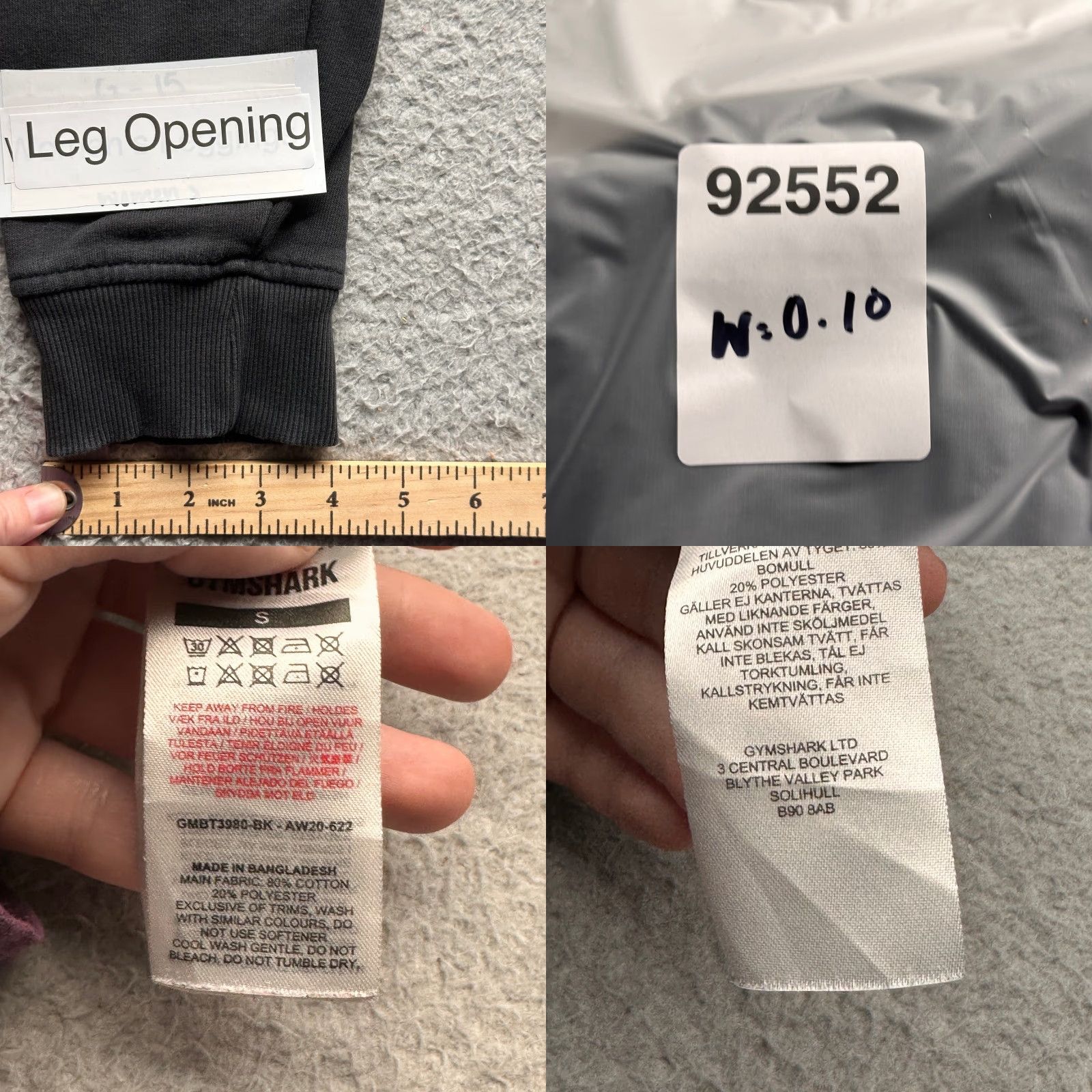 Gymshark Gymshark Drawstring Logo Jogger Sweatpants Mens Small Black Size US 29 - 8 Thumbnail