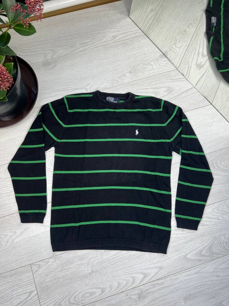 Polo Ralph Lauren × Vintage Vintage Polo Ralph Lauren Striped Boxy Sweater Y2K L Size US M / EU 48-50 / 2 - 2 Thumbnail