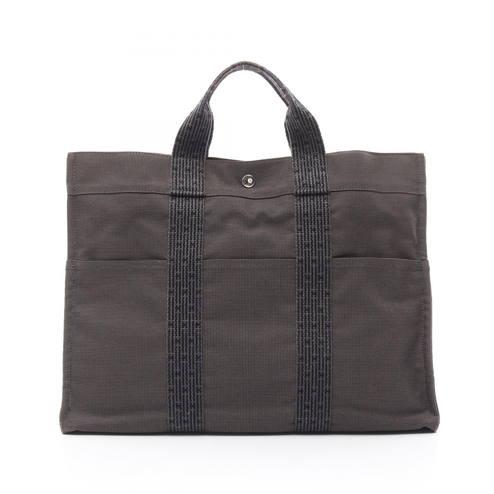 Hermes Hermes Herline Nylon Canvas Tote Bag Canvas Tote Bag in Grey, Men's
