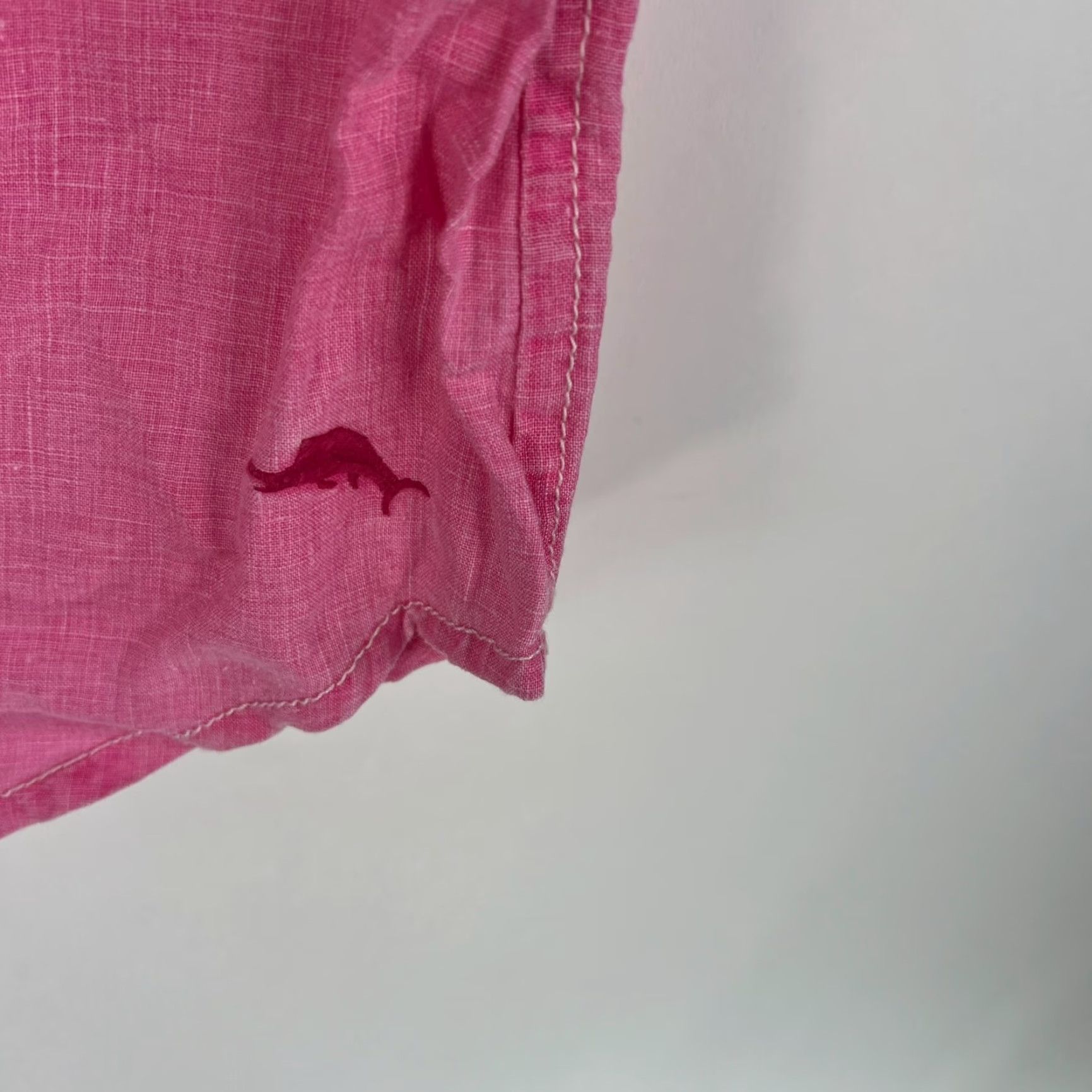Tommy Bahama Tommy Bahama Relax Shirt Mens Size L Coral 100% Linen Short Sleeve Button-Up Size US L / EU 52-54 / 3 - 4 Thumbnail