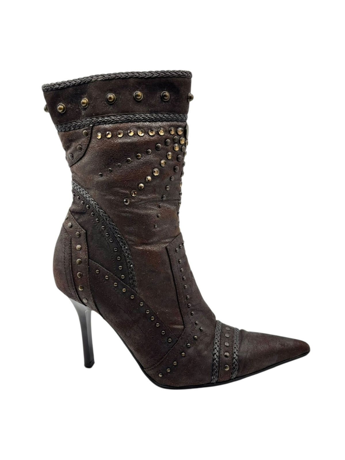Cowboy Equipment Y2k El Dantes type leather brown heels Size 37 Size US 7 / IT 37 - 4 Thumbnail