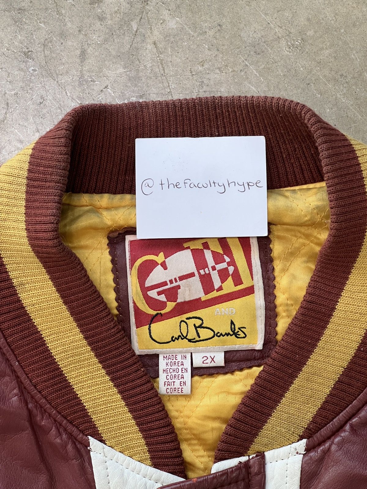 NFL × Vintage Vintage 80s 90s NFL Redskins Leather Sports Jacket 2XL Size US XXL / EU 58 / 5 - 3 Thumbnail