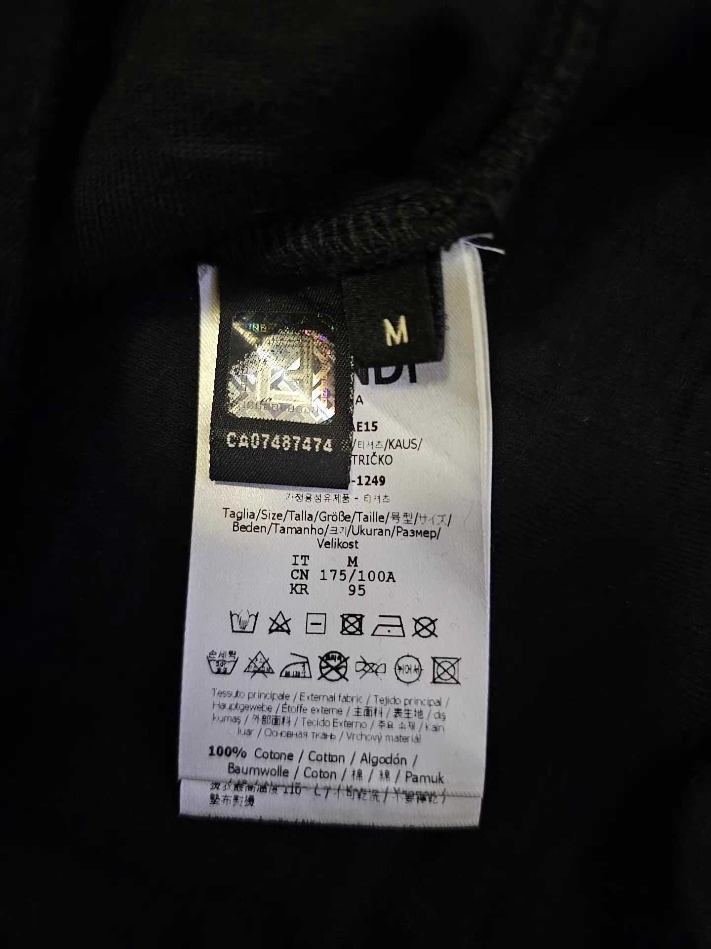 Fendi Fendi Flocked Short Sleeve T-shirt Size US M / EU 48-50 / 2 - 5 Thumbnail