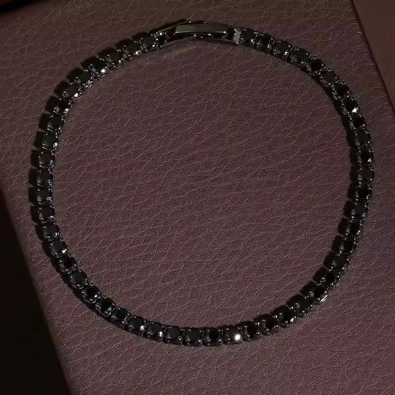 Jewelry Diamond Ice Bracelet Link Jewelry Chrome Casual Chain Cuff Size ONE SIZE - 1 Thumbnail