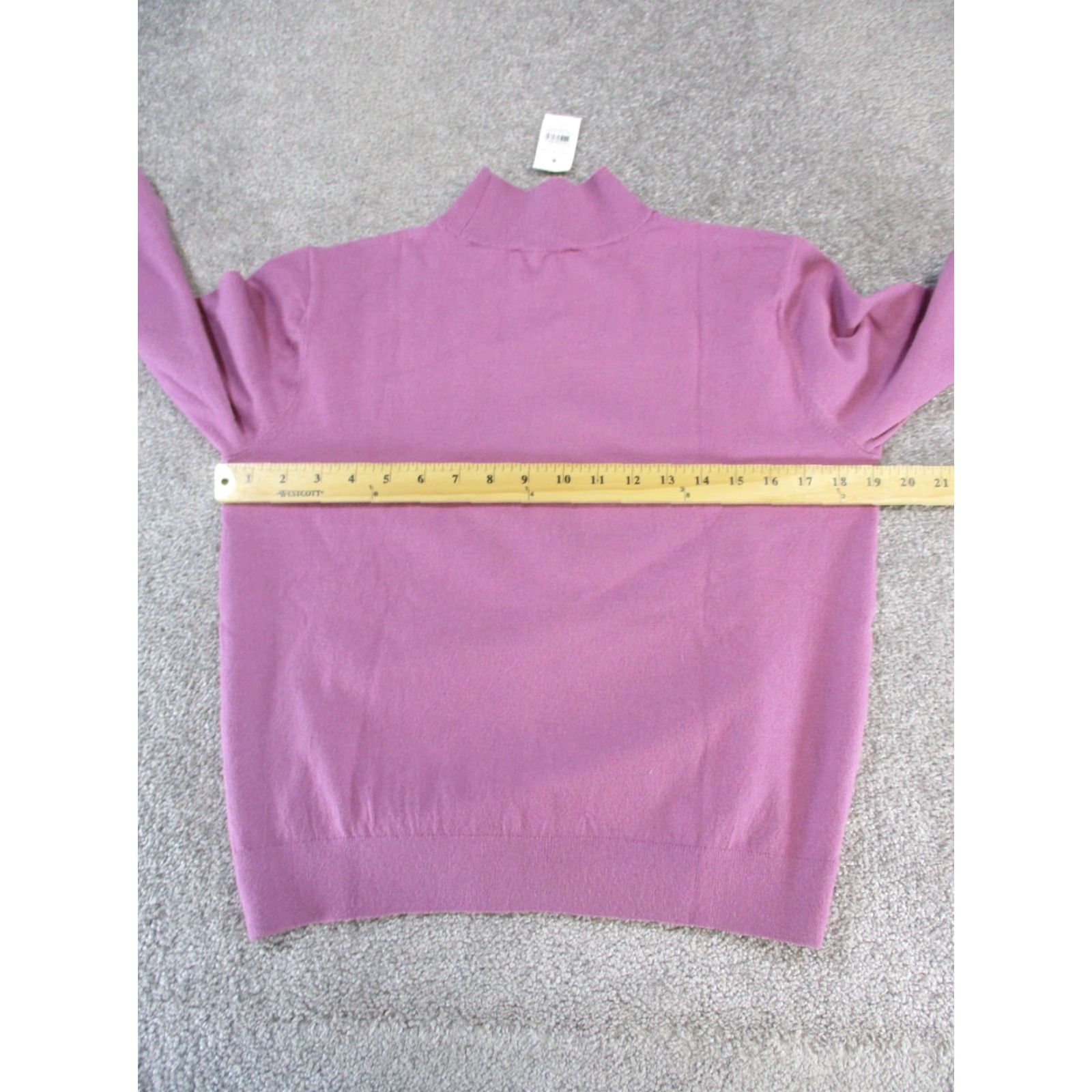 Ann Taylor Ann Taylor Sweater Women XS Purple Knit Mock Neck Pullover Solid Womens Size XS / US 0-2 / IT 36-38 - 7 Thumbnail