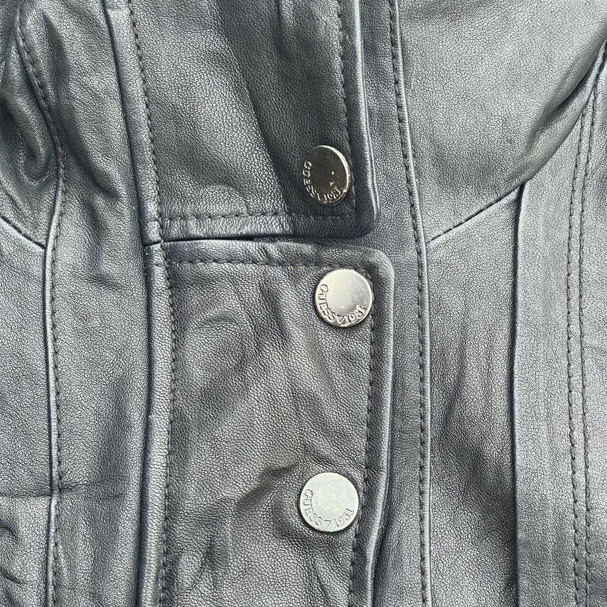 Guess “GUESS” AVANT GARDE TURTLE NECK LEATHER JACKET Size XS / US 0-2 / IT 36-38 - 4 Thumbnail