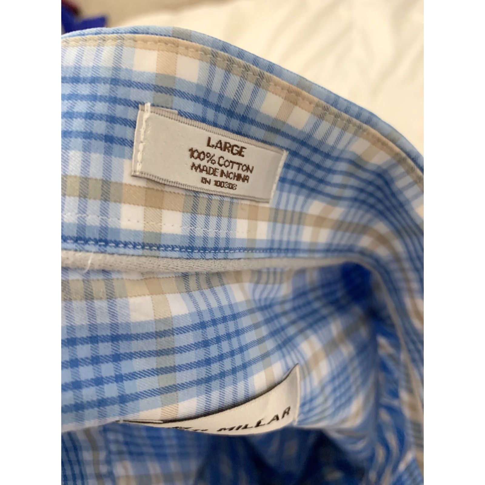 Peter Millar Peter Millar Plaid Long Sleeve Button-Front Shirt Men’s Large Blue Tan Blue Tan Plaid Long Sleeve Button-Up Shirt Mens Large Size US L / EU 52-54 / 3 - 6 Thumbnail