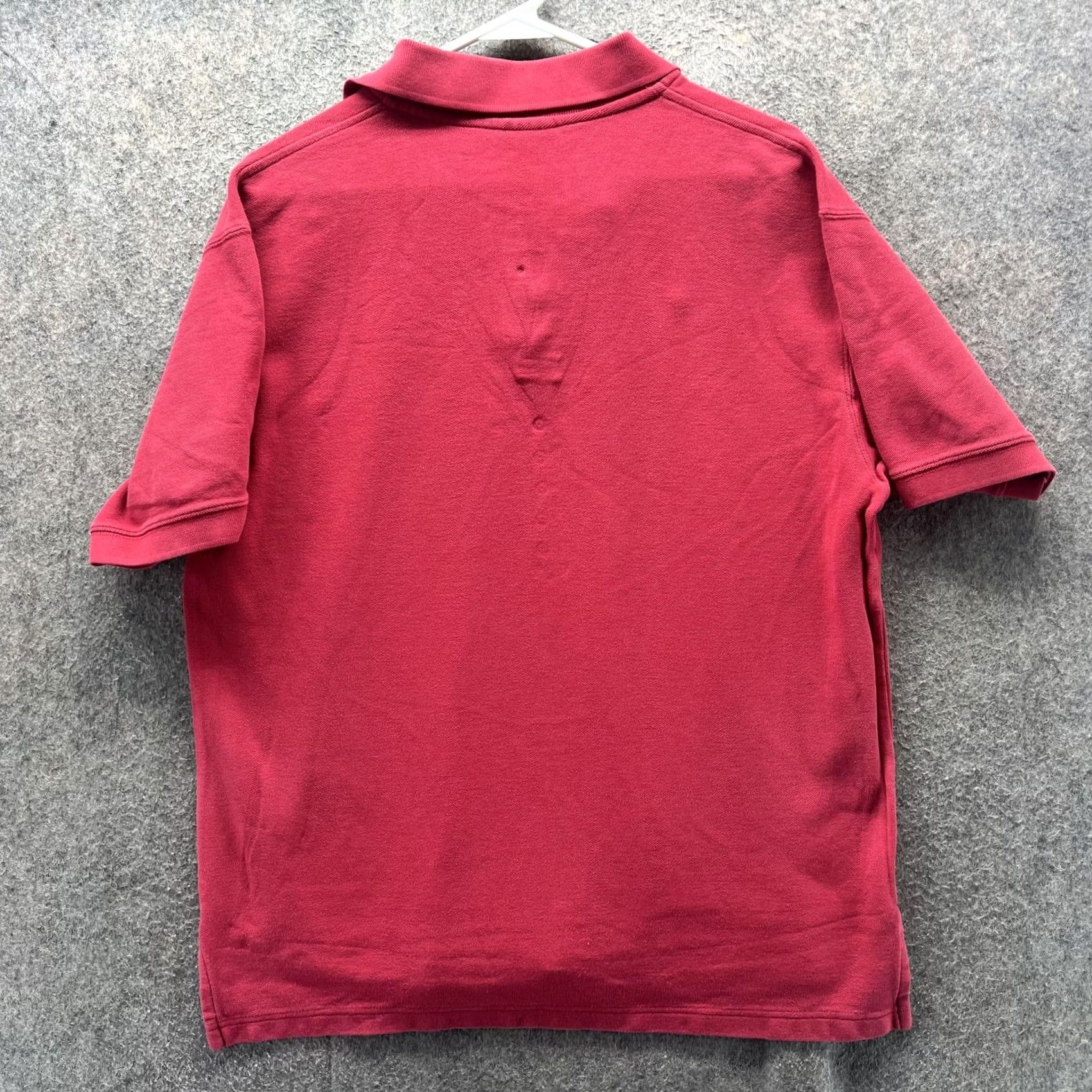 Vintage L.L. Bean Polo Shirt Mens M Red 100% Cotton Knit Casual Solid Short Sleeve Polo Mens Red Size US M / EU 48-50 / 2 - 2 Thumbnail